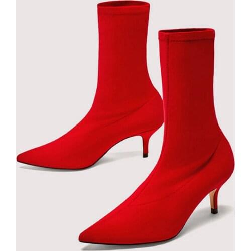 New Autumn Winter elastic force Women Luxury Boots Heels High Quality And the calf Boots