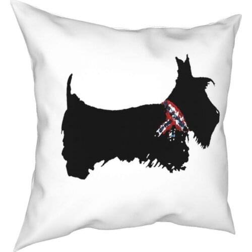 Scottie Dog Throw Pillow Cover Decorative Pillow Scottish Terrier Customized Cushion Covers