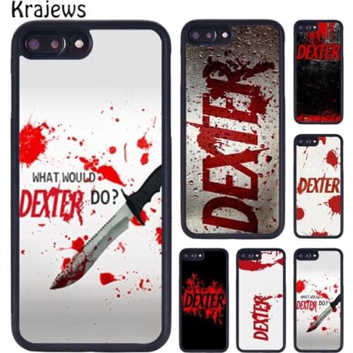 Krajews Dexter Pattern TPU Rubber Phone Case For iPhone X XR XS 11 12 Pro MAX 5 6 6S 7 8 Plus Samsung Galaxy S7edge S8 S9 S10