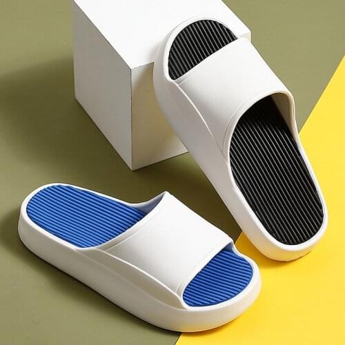 Men Women Slippers Indoor Summer Platform Shoes Soft EVA Beach Slides Anti-slip Sneaker Outdoor Men Cool Sandals 3CM Thick Sole