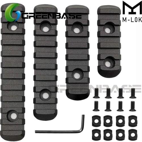 M-LOK Polymer Picatinny Weaver Rail Section Set 5 7 9 11 Slot 4PCS 4 Rail Set