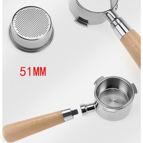 Coffee Bottomless Handle Portafilter For Delonghi EC680/EC685 Filter 51MM Replacement Filter Three Ears Basket Coffee Accessorie