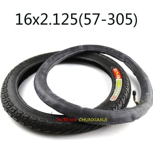 Super Electric Bicycle Tires 16x2.125 Inch Electric Bicycle Tire Bike Tyre Inner Tube Size 16*2.125 with A Bent Angle