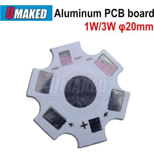 20mm 1W/3W led aluminum plate base board, LED PCB board for tracking light, bulb light. heat sink board Free shipping