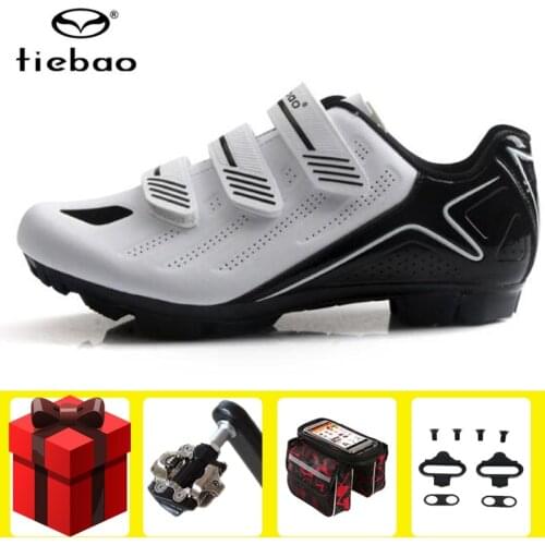 Tiebao Sapatilha Ciclismo Mtb Cycling Mountain Bike Shoes 2021 Men Sneakers Women Mtb Pedals Self-locking Athletic Bike Shoes