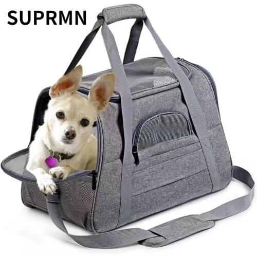 Car breathable portable pet bag cat diagonal backpack one-shoulder portable cat bag summer breathable small kennel cage