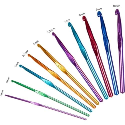 Crochet Hook Crystal Epoxy Resin Mold 1 Set 10 Styles DIY Knitting Sweaters Scarves Silicone Mould Popular Crafts Making Tool