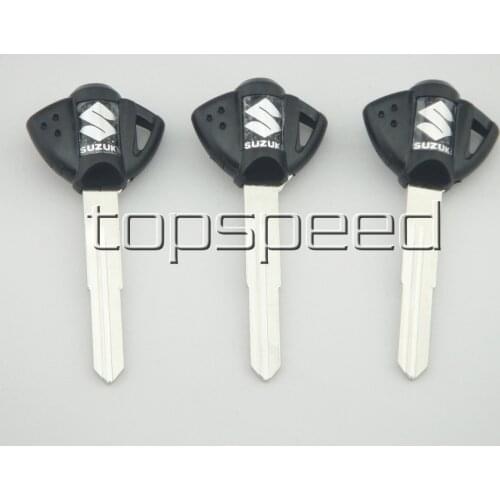 3 PCS Black Blank Key Uncut For Suzuki GSX GSXR 400/600/750/1000/1300 BANDIT HUYABUSA Motorcycle