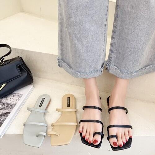 Women Flip Flops Slippers Summer 2021 Outdoor Fashion Narrow Band Women Shoes Slippers Beach Summer Flip Flops Sandalias