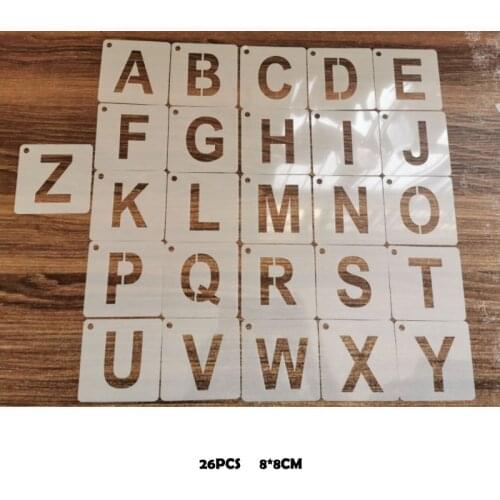 Stencil Alphabet Teaching Painting Template DIY Embossing Craft Bullet Journal Accessories For Scrapbooking Stencil Reusable