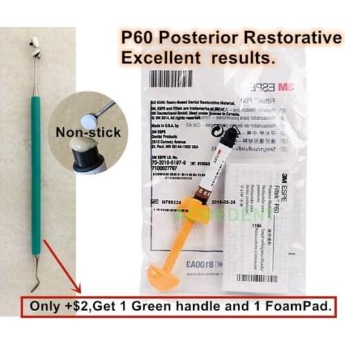 4g/Syringe 3M ESPE Filtek P60 Posterior Dental Composite Light Cure Resin A3 Spatula Foam Pad