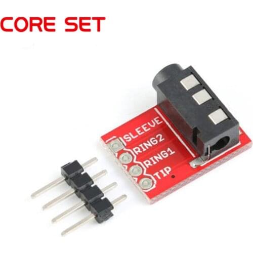 3.5mm Plug Jack Stereo Plastic + Metal TRRS Headset Audio Socket Breakout Board Extension Connector Module 3.5mm jack