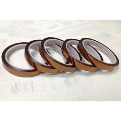 5pcs 12 Mm Golden Finger High Temperature Adhesive Tape with Golden Polyimide Heat Insulation and High Temperature Adhesive