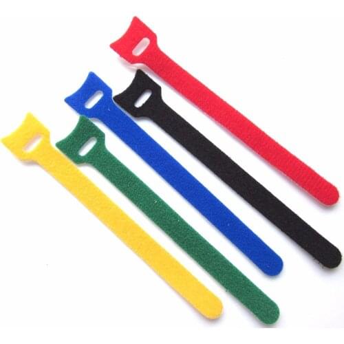 50pcs 12mm X 300mm 0.5" x 12" Hook & Loop Cable Tie Nylon Strap Wire Management