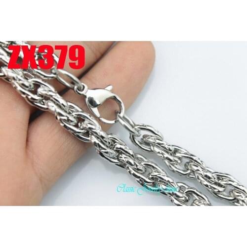 8mm streak huge chains stainless steel necklace mans chain 10pcs fashion Punk Jewelry ZX379