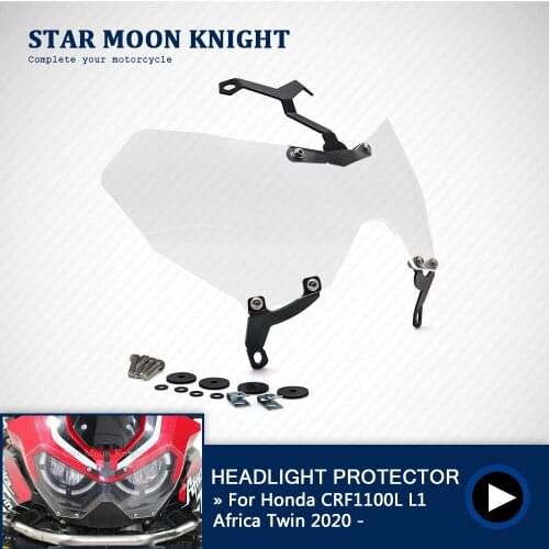 Motorcycle Accessories Headlight Guard Lens Protection Clear Front Lamp Cover For Honda CRF1100L L1 Africa Twin CRF 1100 L 2020