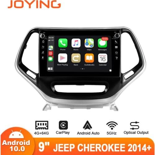 Joying 9" Android10 Car Radio for Jeep Cherokee 2014+ SPDIF DSP Carplay Subwoofer 5GWIFI Optical Output GPS IPS1280*720 DVR DAB