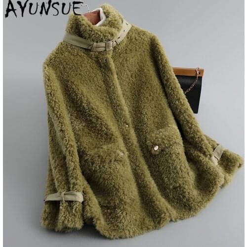 AYUNSUE Winter Jacket Women 2020 Real Fur Coat Female 100% Wool Womens Coats Korean Luxury Clothes Femme Veste A2009 KJ5729