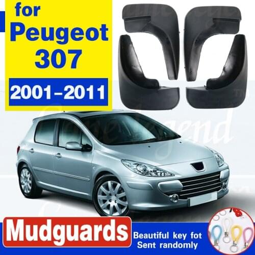 New 4Pcs Mud Flaps Flap Splash Guards Mudguard Mudflaps Fenders For Peugeot 307 2000 2001 2002 2003 2004 2005 2006 2007