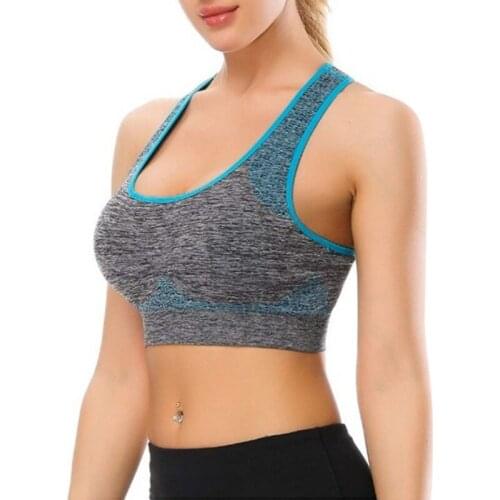 Women Padded Gather Bras Underwear Push Up Sports Bra Seamless Fitness Bra