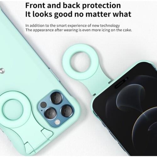 Ring Flash Phone Case Protective Cover Fill Light Camera Bracket Holder Mobile Flash Light Phone Accessories For iPhone X 11 12