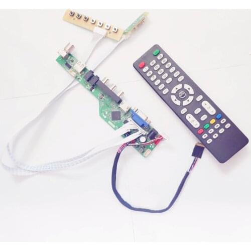 For LTN156AT30-T01/D01/L01 LVDS 40Pin WLED T.V56 screen controller drive board VGA+HDMI-Compatible+AV+USB+RF 15.6" 1366*768 PC