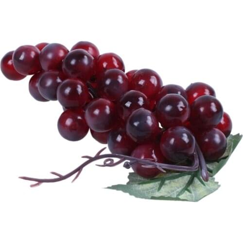 Fuchsia Fruit Artificial Decorative Cluster Plastic Grapes