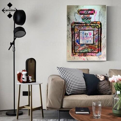 Multicolored Graffiti Canvas Printing Painting Luxury Perfume Wall Art Picture Modern Abstract Poster and Print Decor Teen Room