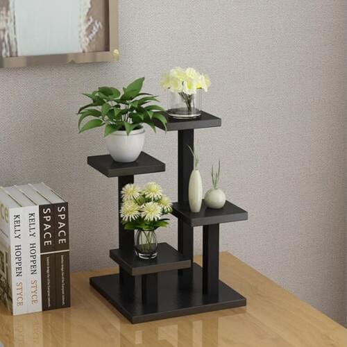 Wrought iron balcony living room interior modern decoration floor-standing multi-layer flower shelf storage flower pot shelf