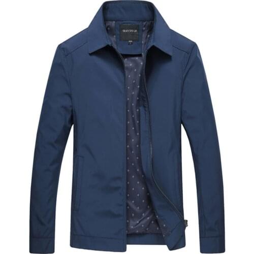 Spring Autumn Jacket Men 2020 Middle Age Business Casual Thin Coat Men Stand Collar Windproof Zipper Father Varsity Jacket M-3XL