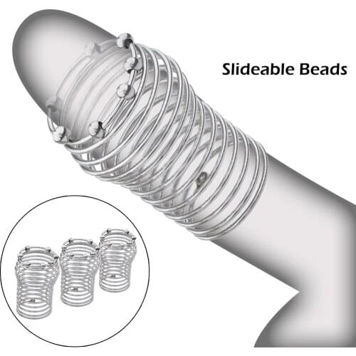 30/33/35mm Metal Penis Rings For Male Delay Ejacution CockRing Chastity Cage Device Stainless Steel Penis Sleeve Ring Adult Toys