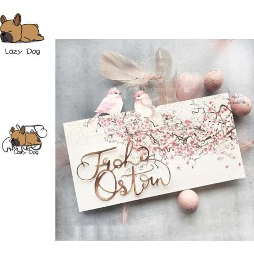 Frohe Ostern German Happy Easter Metal Cutting Dies Scrapbooking Stencil Craft Embossing Die Cuts Card Making New Dies For 2019