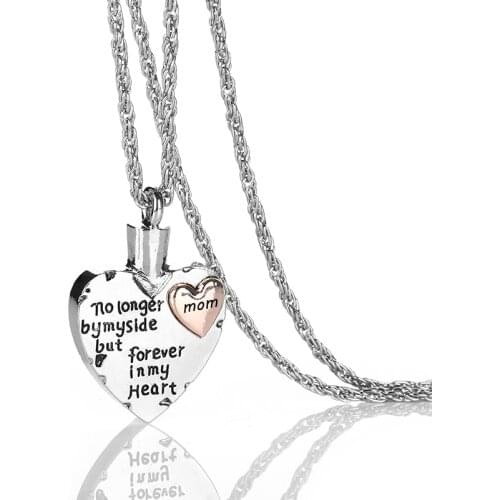 Fashion Memorial Mom Dad Husband Wife Family Heart Necklace Jewelry Forever In My Heart Pendants Necklaces For Women Men