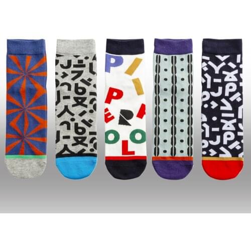 2020 Mens Socks New 5 Pairs High Quality Brand Casual Dress Socks Cotton Men Colorful Happy Fashion Business Socks Men