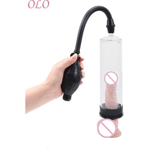 OLO Penis Pump Climax Enlarge Vacuum Pump Delayed ejaculation Erection Penis Enlargement Extender Sex Toys For Men