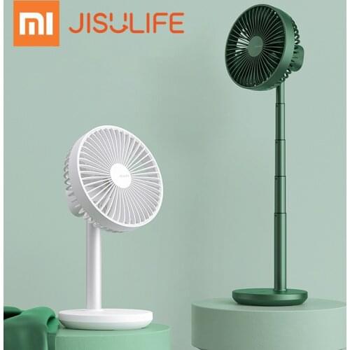 Xiaomi JISULIFE Desk Fan Ventilador Portatil Telescopic Folding Fan for Home Office Silent 8000mAh USB Rechargeable Floor Fan
