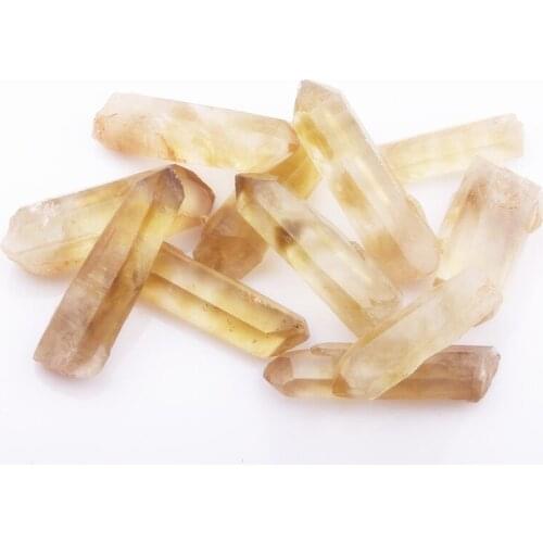 Natural Crystal Point Citrine Healing Obelisk Yellow Quartz Wand Beautiful Ornament for Home Decor Energy Stone Pyramid