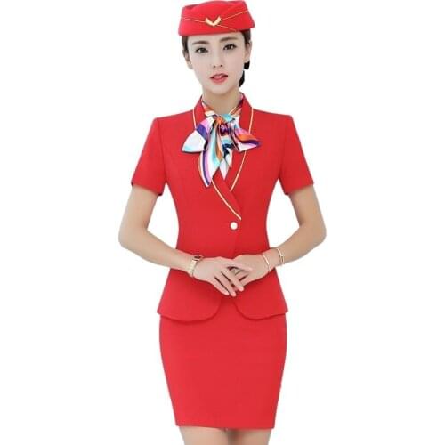 Novelty Fashion Red Formal Women Business Suits With Tops and Skirt Ladies Office Work Wear Professional OL Styles Blazers Sets