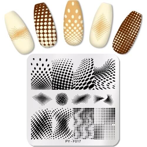 PICT You Splashes Geometry Nail Stamping Plates Stainless Steel Tools Nail Art Stamp Design Stencil DIY Tools