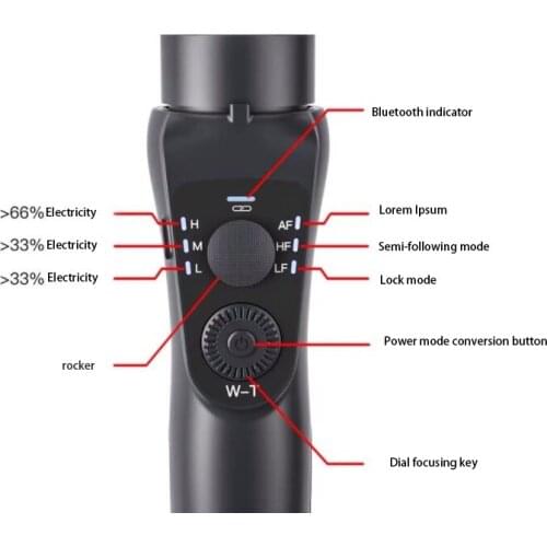 GEMTRUE Flexible 360 Rotation Portable Adjustable Mobile Phone Stabilizers Handheld Gimbal Stabilizer