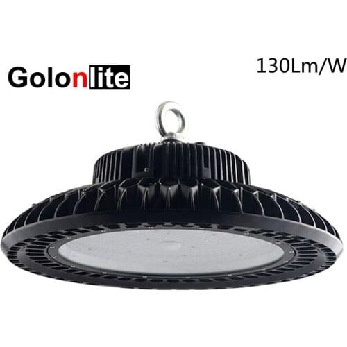 Golonlite high bay LED industrial light 150W 100W 200W 240W 60W 130Lm/W Meanwell driver 100-277VAC CE waterproof white 5000K