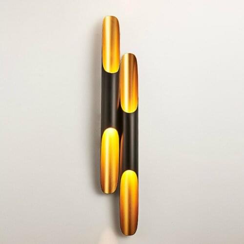 Nordic Post Modern Baking Paint Black Aluminum Wall Lamp Bedroom Beside Light Stair Case Balcony Living Room LED Decoration E27