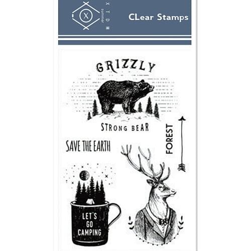 11x16cm Male deer and Transparent Silicone Rubber Clear Stamps cartoon Scrapbooking/DIY Easter Childrens toys album