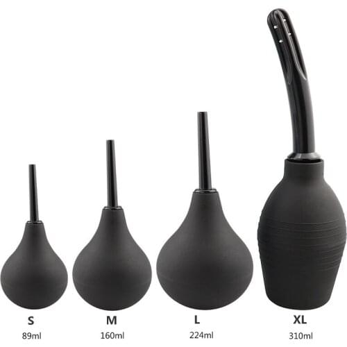 Douche large capacity Enema bulb syringe system Anus anal Cleaner head nozzle tip plug Colonic Irrigation sex toy gay HT0001