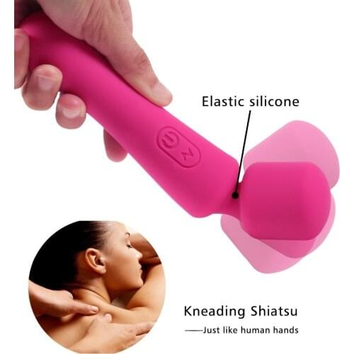 Silicone massage stick usb charging red vibrators 10 frequency earthquake massager