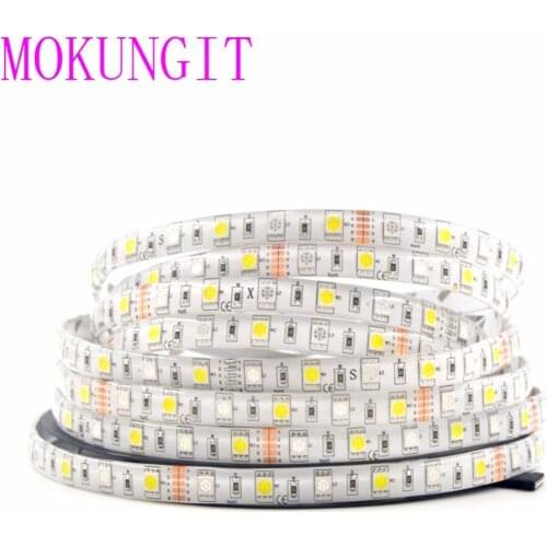 50M 10X5M DC12V SMD 5050 RGBW LED strip Light 60Leds/M 300LEDS RGB+CW(RGB+Cool White) RGBWW Flexible Waterproof IP65 IP67