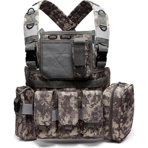 Tactical Vest Load Bearing Multifunctional Special Forces Chest Hanging Camouflage Vest Molle Combat Wargame Assault Vest