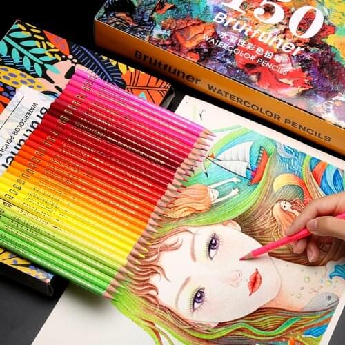 Water Soluble Color Pencils 48/72/120/150/180 Colors Professional Artist Painting Sketching Watercolor Pencil Kids Art Supplies