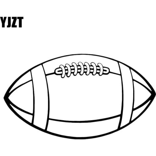 YJZT 17X9.4CM RUGBY BALL Personality Decoration Car Sticker Decal Accessories C25-0393