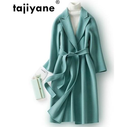 Female Coat Women Jacket Autumn Woman Coats Winter 2021 Women Tops Women Korean Vintage Cashmere Long 100% Wool Coat ZT1610